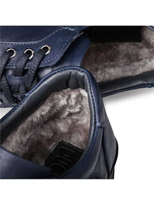 Leather Men's Casual Shoes Blue
