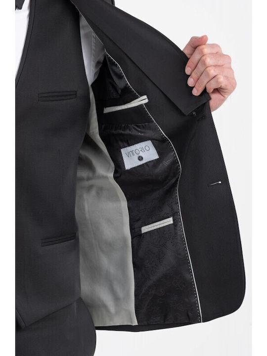 Summer Men's Groom's Suit Black