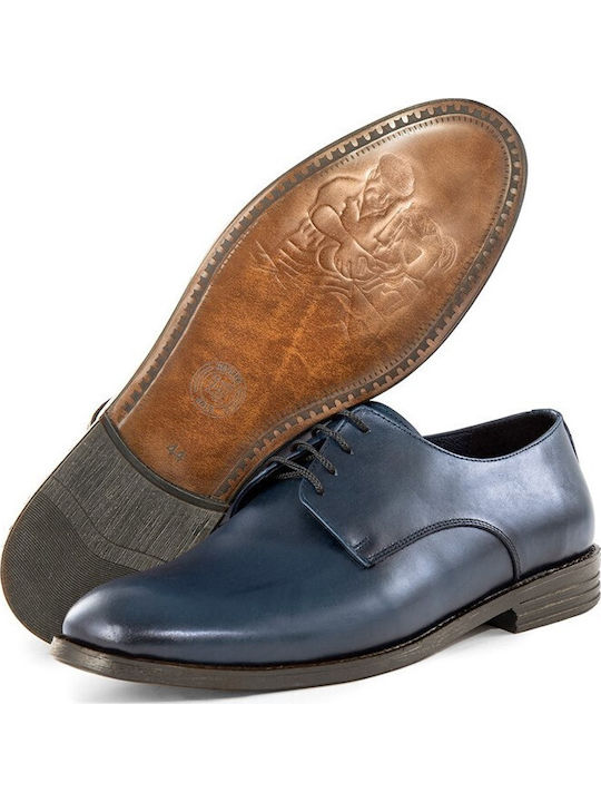 Pantofi Eleganți Bărbătești din Piele Albastri