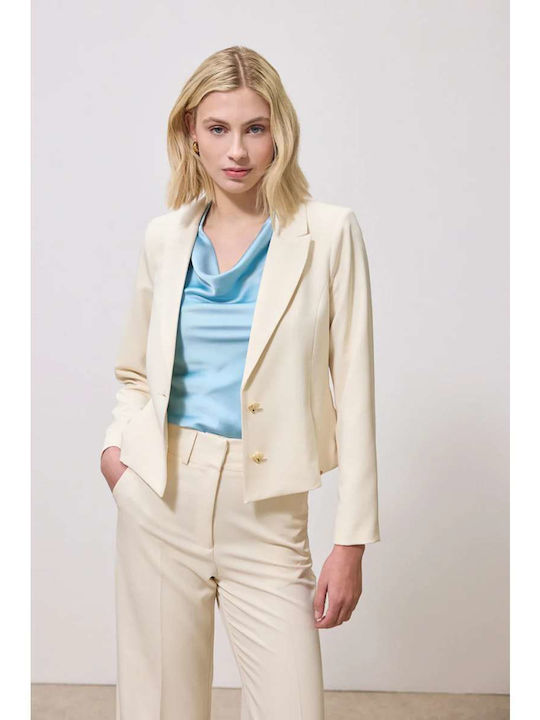 Enzzo Short Women's Blazer Beige