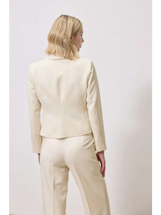 Enzzo Short Women's Blazer Beige