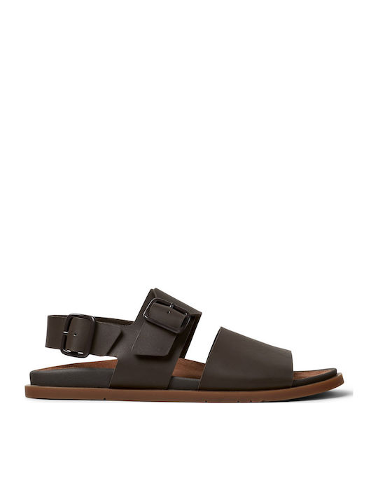 Leder Herrensandalen in Braune Farbe