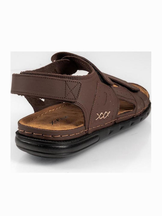 Leder Herrensandalen in Braun Farbe