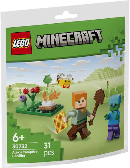 LEGO Minecraft Alex's Campfire Conflict for Ages 6+ 31 Pieces