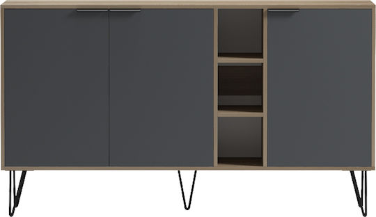 Buffet Balain from Wood & Metal Anthracite 142x35.5x83cm