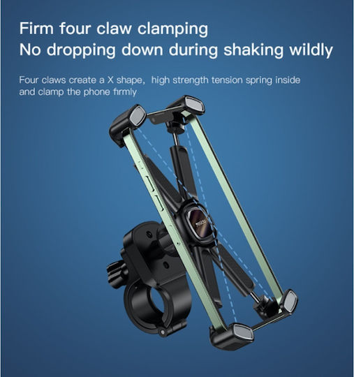 Bicycle Phone Holder 360 Rotation X-grip Mount 2.8cm Handlebar Yesido Black