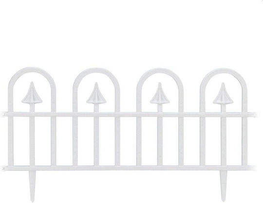 Garden Fence 60x31 Cm 4 Segments Connectable White Pvc
