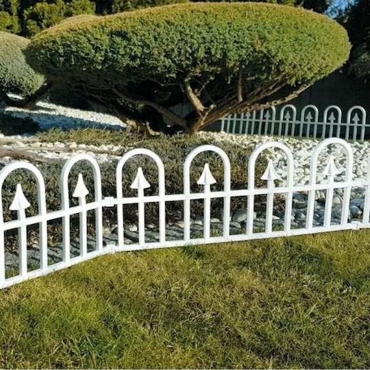 Garden Fence 60x31 Cm 4 Segments Connectable White Pvc
