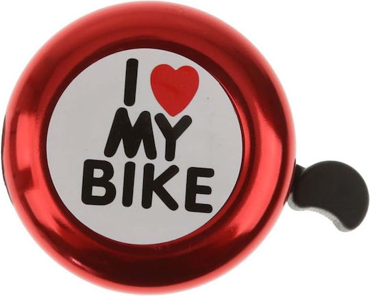 Avizar Clopot Mediu din Oțel pentru Bicicletă pentru Ghidon Standard Roșu