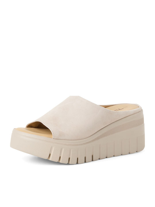 Summer Women's Platform Slippers Style Beige