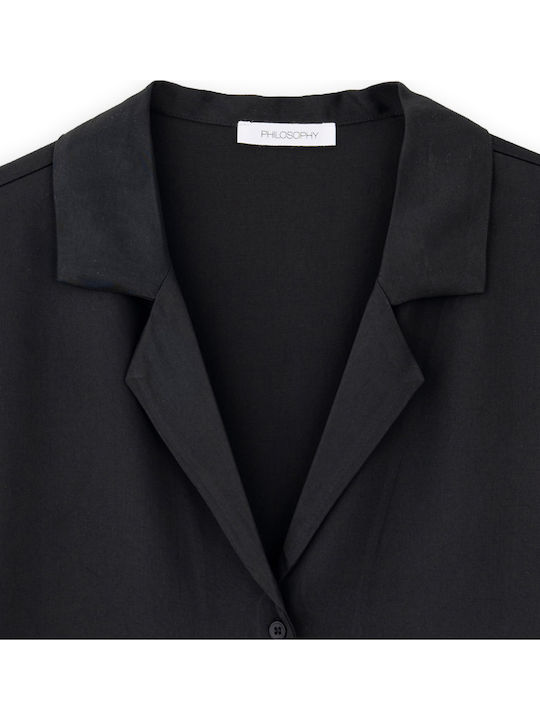 Κοντομάνικο Γυναικείο Πουκάμισο Black