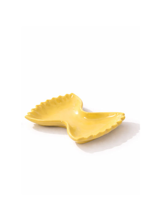 Kaemingk Servierschale Rund Keramik Gelbe mit Durchmesser 13.8cm