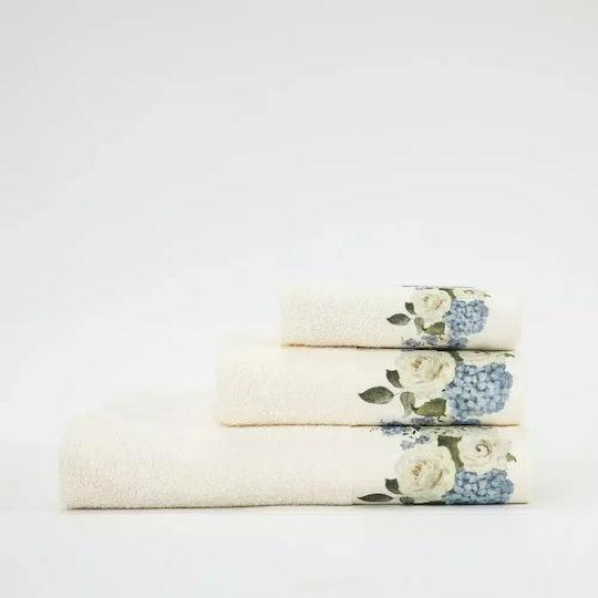 Borea Bath Towels Set 2 pcs Hortensia White