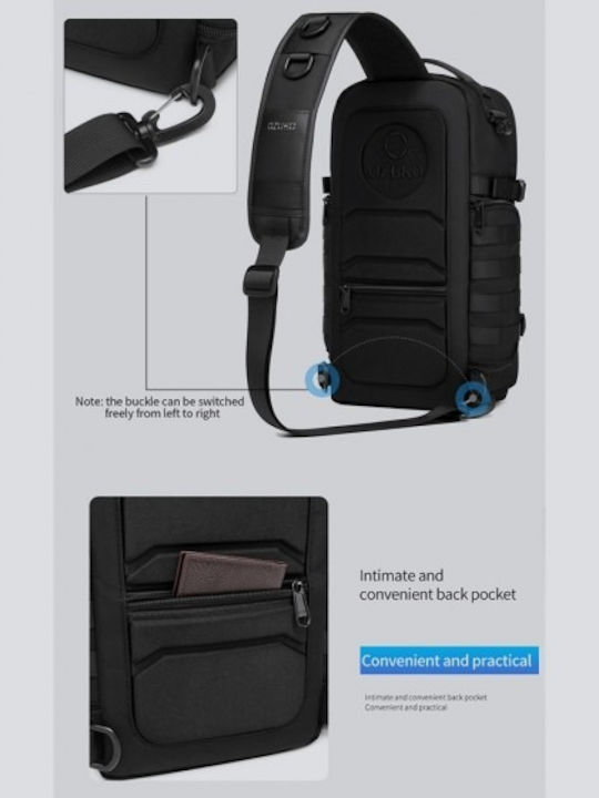 Geantă de Umăr / Tip Crossbody Neagră pentru Bărbați