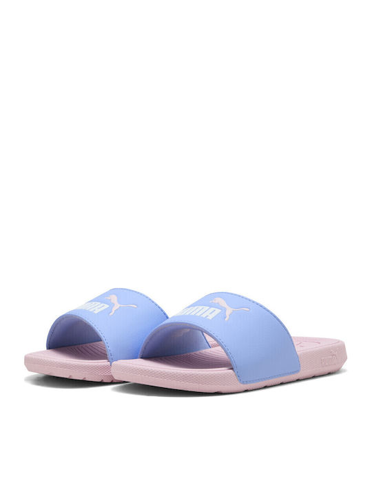 PUMA Kids' Flip Flops Slides Purple Cool Cat 2.0
