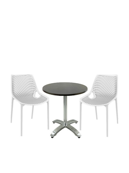 Set Sala De Mese Pentru Spații Exterioare Mici Maple 3 Piese MAPLE