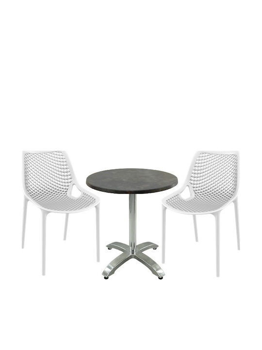 Set Sala De Mese Pentru Spații Exterioare Mici Maple 3 Piese MAPLE