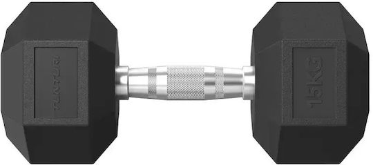 Tunturi Haltere Hexagonale Din Cauciuc 1 x 15kg