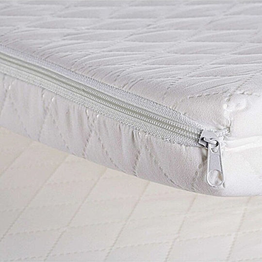 White Baby Foam Mattress With Protective Cover (80x130cm)