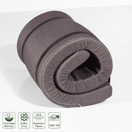 Visco Στρώμα Κάμπινγκ Αφρού Με Κάλυμμα Καφέ 70x190x7cm