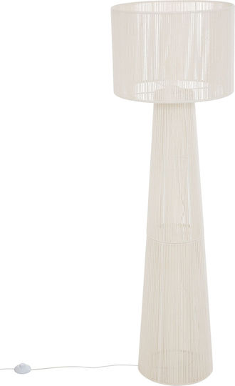 Adria Stehlampe Höhe 180cm mit Lampenbirnensockel für E27 Lampe Weiß