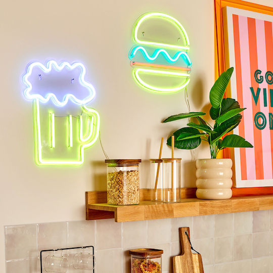 Neon Decorative Table Lamp Burger LED