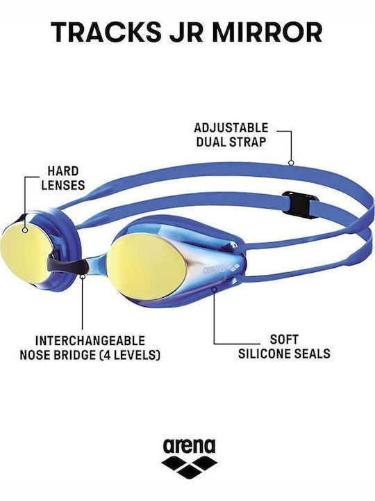 Arena Swimming Goggles Kids with Anti-fog Lenses Blue
