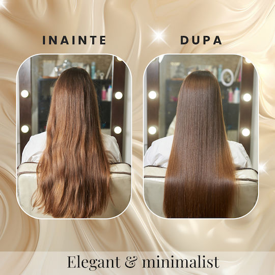Birai Silky Touch Gold Placă Profesională de Îndreptat Părul Nano Titan 80-250°C Lcd Încălzire Rapidă Neagră