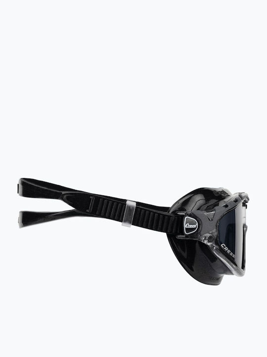 CressiSub Skylight Black Grey Tinded Swimming Goggles Adults with Anti-fog Lenses Black Grey Tinded