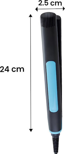 Avizar 2-in-1 Ceramic Tourmaline Straightener Curler 30w Adjustable Temperature Black Blue