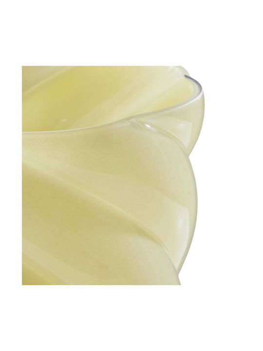 Butlers Decorative Vase Glass Swirl Yellow Y29cm