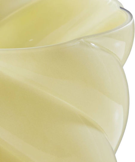 Butlers Διακοσμητικό Βάζο Γυάλινο Swirl Κίτρινο Y29cm
