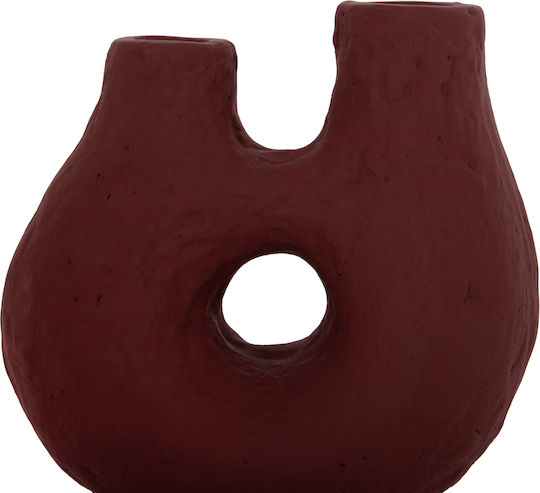 HomeMarkt Set Decorative Ceramic Vases Namentis Orange 2 Pieces
