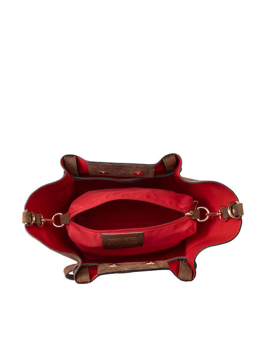 Leder Damen Handtasche Wildleder Braune
