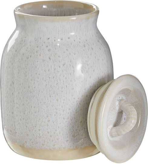 Butlers Portimao Vază Pentru Zahăr Cu Capac Ceramică Bej 13x13x13cm