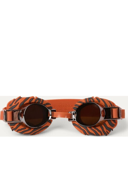 Sunnylife Tully the Tiger Kids Swimming Goggles with Anti-Glare Lenses Orange