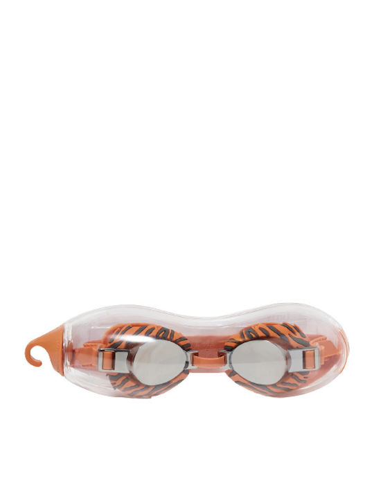 Sunnylife Tully the Tiger Kids Swimming Goggles with Anti-Glare Lenses Orange