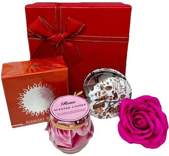 Epso Set Cadou Femei Parfum Arabian Oglindă Săpun Lumânare Parfumată cu Trandafir În Cutie Elegantă