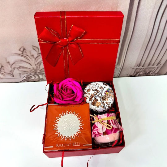 Epso Set Cadou Femei Parfum Arabian Oglindă Săpun Lumânare Parfumată cu Trandafir În Cutie Elegantă