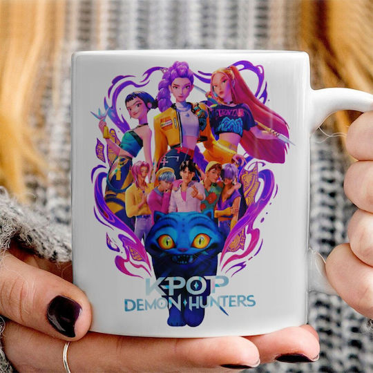 Koupakoupa Kpop Demon Hunters Huntrix Керамична Кафява Чаша 330ml
