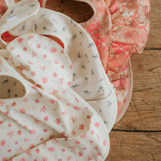 Elodie Details Baby Lätzchen Stoff mit Bügelverschluss und Tasche Rosa - Lila für 3 m+