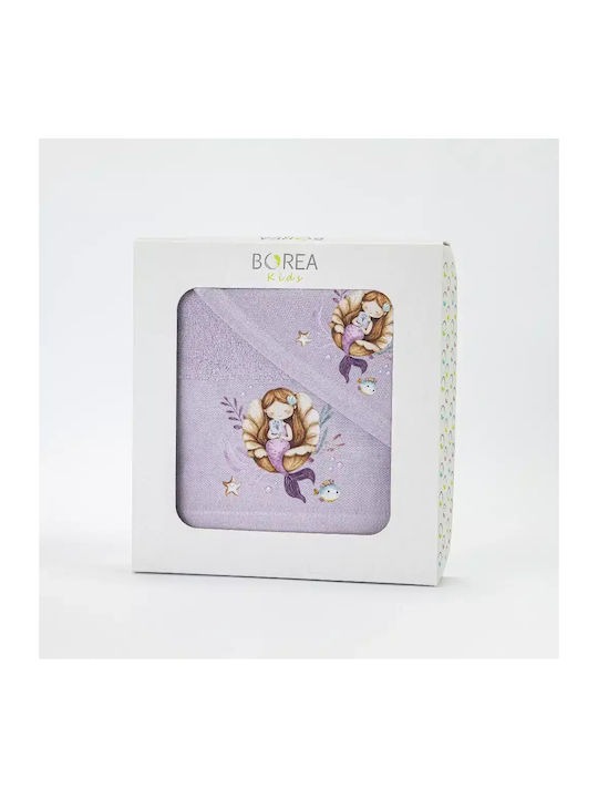 Borea Σετ Βρεφικές Πετσέτες 2τμχ Seapearl Λιλά 30x50cm