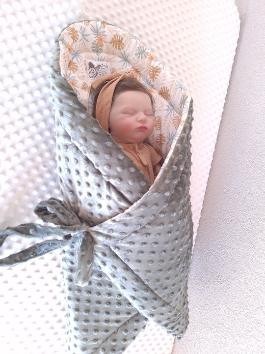 BabyValia Nursery Swaddling Blanket Green 75x75cm