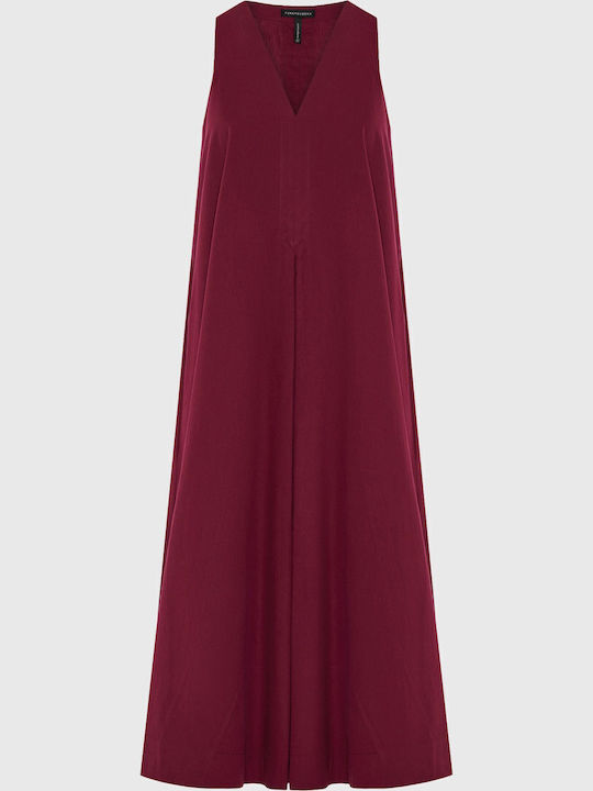 Summer Maxi Dress Burgundy