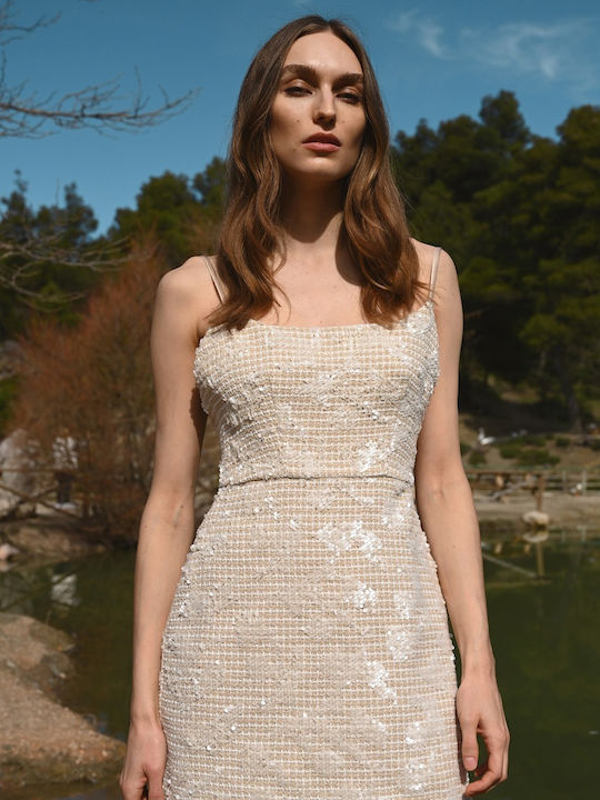Summer Mini Evening Dress Tweed
