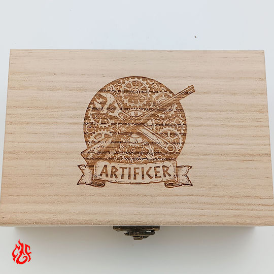 Wooden Dice Box Artificer Laser Printing Classes Dungeons Dragons