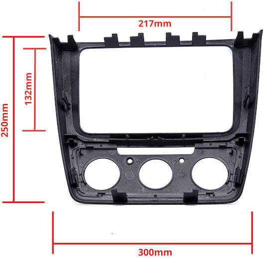 Einparts Autoradio-Einbaurahmen Skoda Yeti 2009-2017 Manuelle A/C Clip