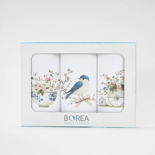 Borea Jardin Ποτηρόπανο σε Λευκό Χρώμα 50x70cm 3τμχ Borea Jardin Ποτηρόπανο σε Λευκό Χρώμα 50x70cm 3τμχ