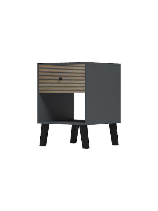 Bedside Table Tuscany Wooden Beige 40x40x55cm