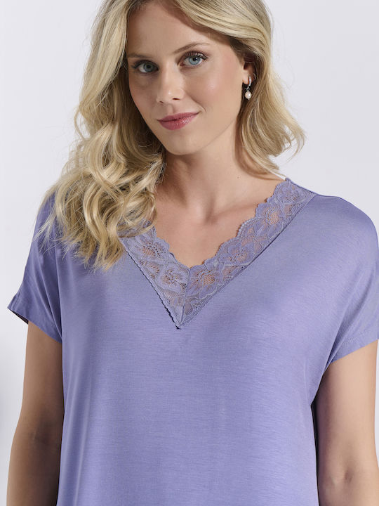 Jeannette Lingerie Summer Women's Nightgown Levander